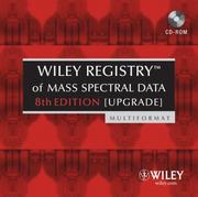 Cover of: Wiley Registry of Mass Spectral Data Upgrade