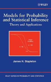 Cover of: Models for Probability and Statistical Inference: Theory and Applications (Wiley Series in Probability and Statistics)