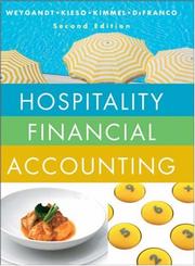 Hospitality Financial Accounting by Jerry J. Weygandt