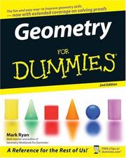 Cover of: Geometry For Dummies by Mark Ryan