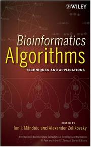Cover of: Bioinformatics Algorithms by Ion Măndoiu, Alexander Zelikovsky