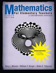 Cover of: Mathematics for Elementary Teachers by Gary L. Musser, Blake E. Peterson, William F. Burger