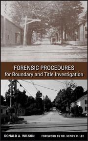 Cover of: Forensic Procedures for Boundary and Title Investigation