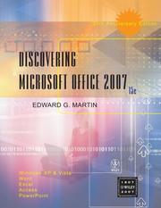 Cover of: Discovering Microsoft Office 2007 by Edward G. Martin