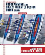 Cover of: Introduction to Programming and Object-Oriented Design Using Java by Jaime Niño, Frederick A. Hosch
