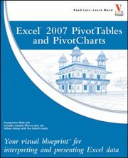 Cover of: Excel 2007 PivotTables and PivotCharts: Your visual blueprint for interpreting and presenting Excel data (Visual Blueprint)