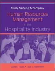 Cover of: Human Resources Management in the Hospitality Industry, Study Guide