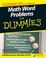 Cover of: Math Word Problems For Dummies (For Dummies (Math & Science))