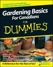 Cover of: Gardening Basics for Canadians for Dummies
