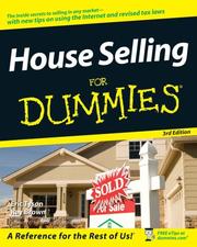 Cover of: House Selling For Dummies, 3rd edition by Eric Tyson, Ray Brown