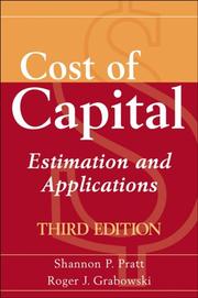 Cover of: Cost of Capital by Shannon P. Pratt, Roger J. Grabowski