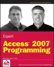 Cover of: Expert Access 2007 Programming (Programmer to Programmer) | Rob Cooper