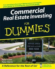 Cover of: Commercial Real Estate Investing For Dummies (For Dummies (Business & Personal Finance)) by Peter Conti, Peter Harris
