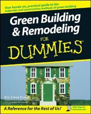 Cover of: Green Building & Remodeling For Dummies (For Dummies (Home & Garden))