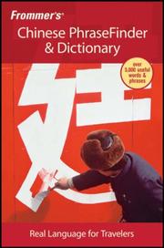 Cover of: Frommer's Chinese PhraseFinder & Dictionary (Frommer's Phrase Books)