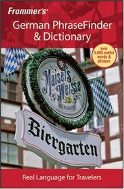 Cover of: Frommer's German PhraseFinder & Dictionary (Frommer's Phrase Books)