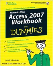 Cover of: Access 2007 Workbook For Dummies by Joseph C. Stockman
