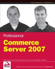 Cover of: Professional Commerce Server 2007 | Wade Wegner