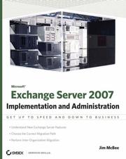 Cover of: Microsoft Exchange Server 2007 by Jim McBee