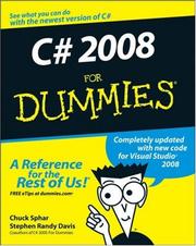 C# 2008 for dummies by Stephen Randy Davis, Chuck Sphar