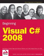 Cover of: Beginning Microsoft Visual C# 2008