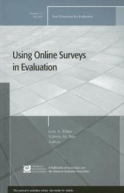 Cover of: The Use of Online Surveys in Evaluation: New Directions for Evaluation (J-B PE Single Issue (Program) Evaluation)