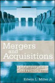 Mergers and Acquisitions by Edwin L., Jr. Miller