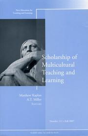 Cover of: Scholarship of Multicultural Teaching and Learning: New Directions for Teaching and Learning (J-B TL Single Issue Teaching and Learning)
