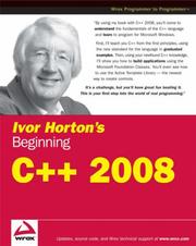 Cover of: Ivor Horton's Beginning Visual C++ 2008 by Ivor Horton