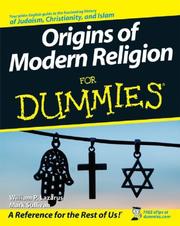 Cover of: Origins of Modern Religion For Dummies (For Dummies (Religion & Spirituality)) | William P. Lazarus