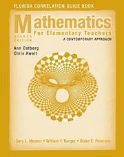 Cover of: Mathematics for Elementary Teachers, Florida Correlation Guide Book: A Contemporary Approach