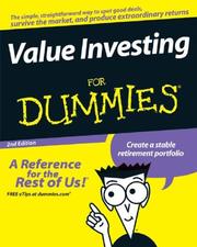 Cover of: Value Investing For Dummies by Consumer Dummies