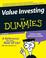Cover of: Value Investing For Dummies