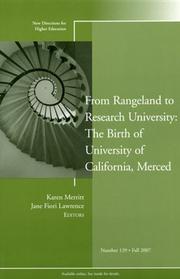 Cover of: From Rangeland to Research University: The Birth of University of California, Merced: New Directions for Higher Education (J-B HE Single Issue Higher Education)