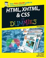 Cover of: HTML, XHTML & CSS For Dummies (For Dummies (Computer/Tech)) by Ed Tittel, Jeff Noble