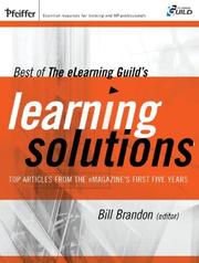 Cover of: Best of The eLearning Guild's Learning Solutions by Bill Brandon, Brandon, William