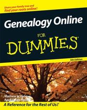 Cover of: Genealogy Online For Dummies (For Dummies (Sports & Hobbies)) by Matthew L. Helm, April Leigh Helm