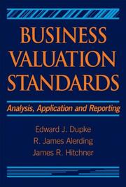 Cover of: Business Valuation Standards by Edward Dupke, R. James Alerding, James R. Hitchner