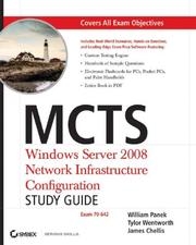 Cover of: MCTS: Windows Server 2008 Network Infrastructure Configuration (Exam 70-642, with CD)