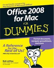 Cover of: Office 2008 for Mac For Dummies | Bob LeVitus