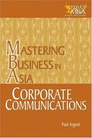 Cover of: Corporate Communications in the Mastering Business in Asia series