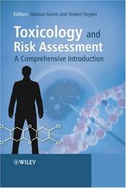 Cover of: Toxicology and Risk Assessment by 