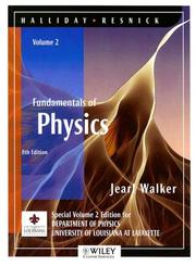Cover of: (WCS)Fundamentals of Physics, 8 Edition, Volume 2 for University of Louisiana at Lafayette (Fundamentals of Physics)