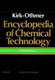 Cover of: Diuretics to Emulsions, Volume 8, Encyclopedia of Chemical Technology by R. E. Kirk