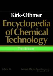 Cover of: Laminated Wood-based Composites to Mass Transfer, Volume 14, Encyclopedia of Chemical Technology