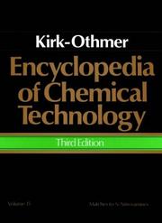 Cover of: Matches to Nitrosamines, Volume 15, Encyclopedia of Chemical Technology by R. E. Kirk