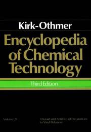 Cover of: Thyroid and Antithyroid Preparations to Vinyl Polymers, Volume 23, Encyclopedia of Chemical Technology