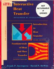 Cover of: IHT: Interactive Heat Transfer to Accompany Fundamentals of Heat and Mass Transfer Fourth Edition and Introduction to Heat Transfer Third Edition