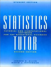 Cover of: Statistics Tutor: Tutorial and Computational Software for the Behavioral Sciences