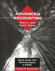 Cover of: Advanced Accounting, Study Guide with Working Papers in Excel